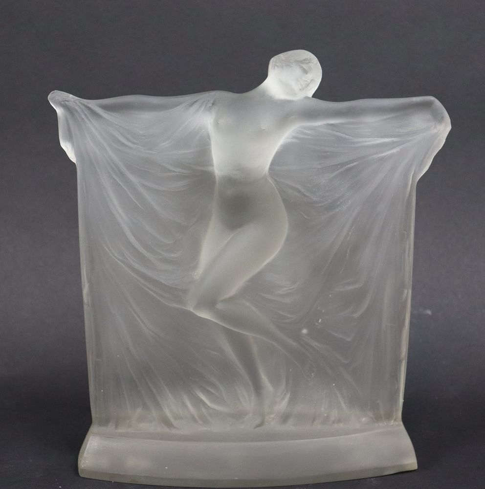 Appraisal: Ren Lalique Signed Thais Statuette R LALIQUE Thais statuette circa