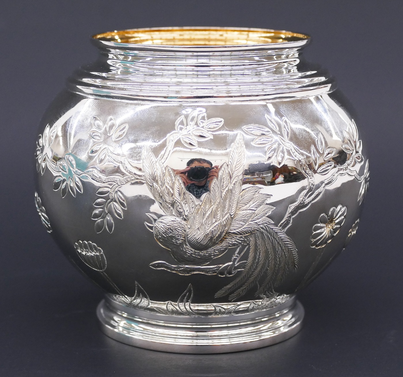 Appraisal: Tiffany Co ''Audubon'' Sterling Waste Bowl ''x '' A matching