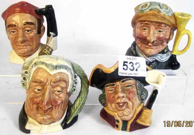 Appraisal: Royal Doulton Small Character Jugs The Lawyer D Town Crier