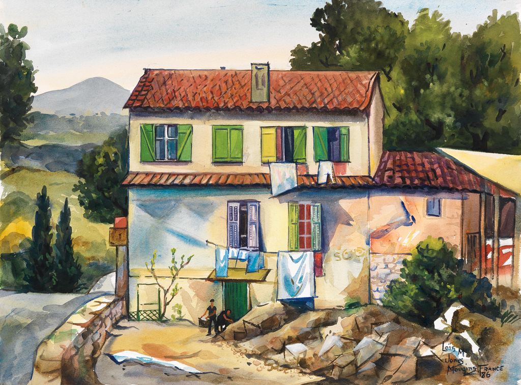 Appraisal: LO S MAILOU JONES - Maison d'un Fermier Watercolor on