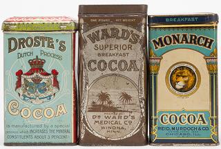 Appraisal: Three Cocoa Tins Three Cocoa Tins Including Droste s Cocoa