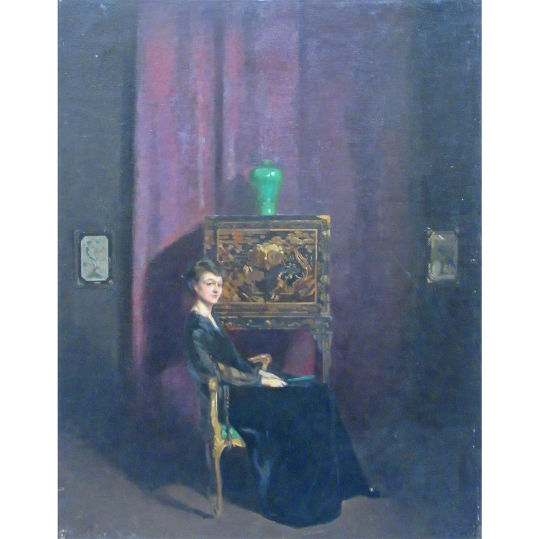 Appraisal: John Mansfield Crealock Irish - Woman in Black in an