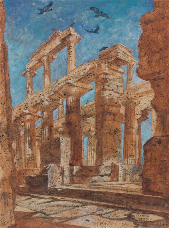 Appraisal: Sale Lot Edward Laning American - Paestum drawing signed Laning