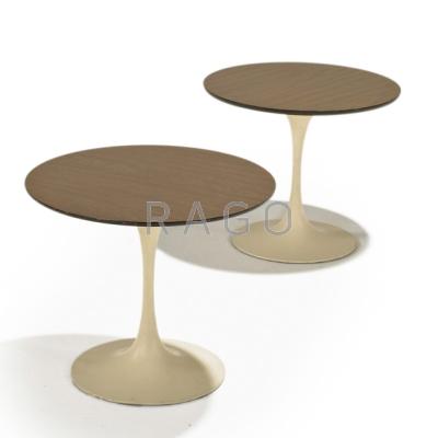 Appraisal: EERO SAARINEN KNOLL INTERNATIONAL Pair of Tulip side tables USA