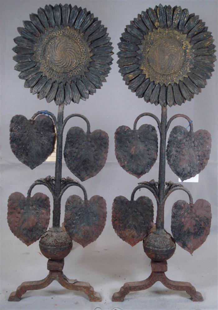 Appraisal: Thomas Jeckyll pair Arts Crafts andirons c - cast and