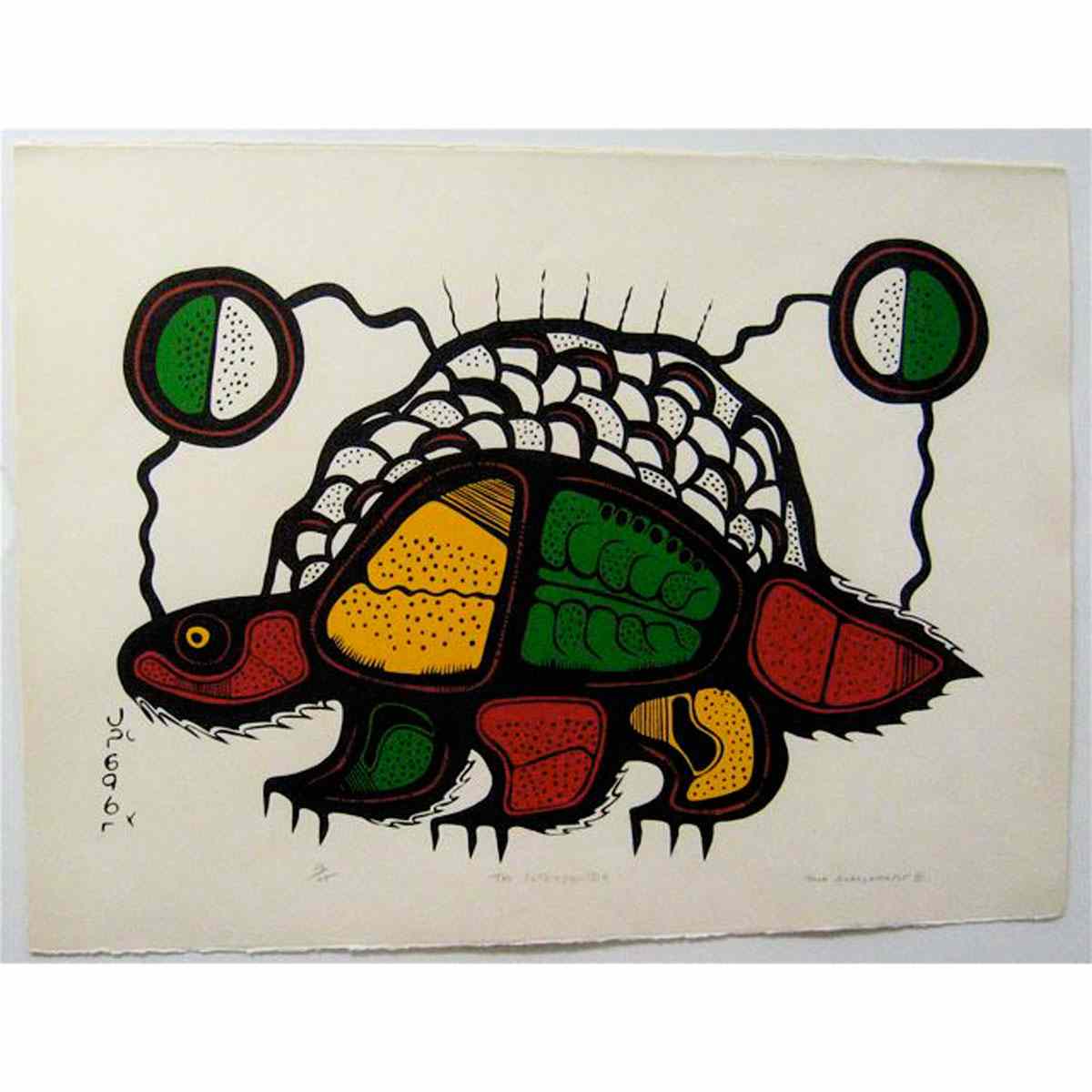 Appraisal: JOSHIM JOSH KAKEGAMIC NATIVE CANADIAN - THE INTERPRETER SILKSCREEN SIGNED