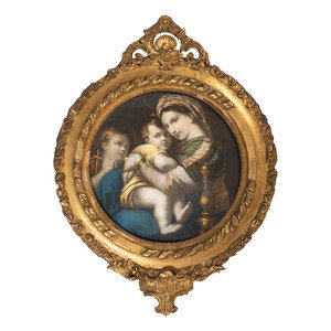 Appraisal: After Raphael th Century Madonna and Child Lithograph on paper