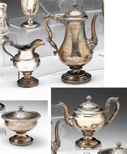 Appraisal: Four piece silver tea service t fletcher philadelphia circa Including