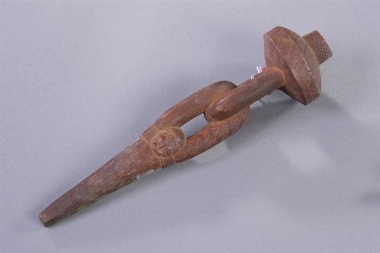 Appraisal: DIGNITARY'S FLY WHISK Circa Cameroon Wood - in x in