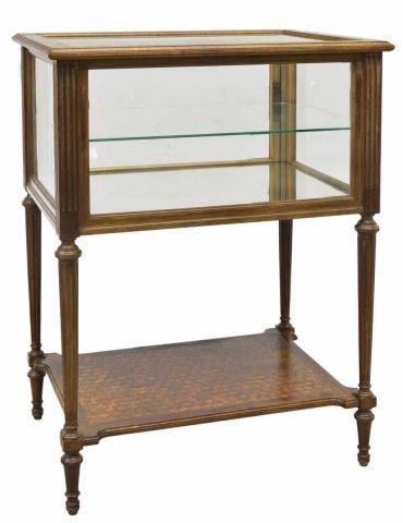 Appraisal: Louis XVI style mahogany vitrine table early th c top