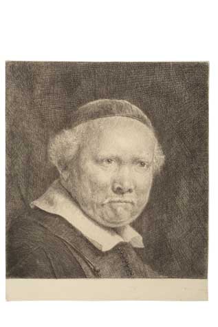 Appraisal: REMBRANDT VAN RIJN Lieven Willemsz van Coppenol Writing Master larger