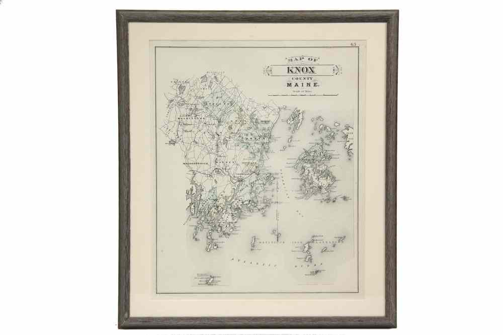 Appraisal: ATLAS MAP - Map of Knox County Maine from the