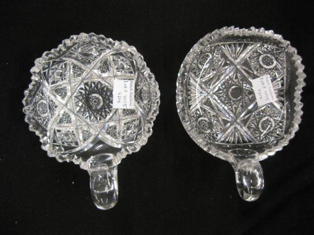 Appraisal: Brilliant Period Cut Glass Handled Nappies