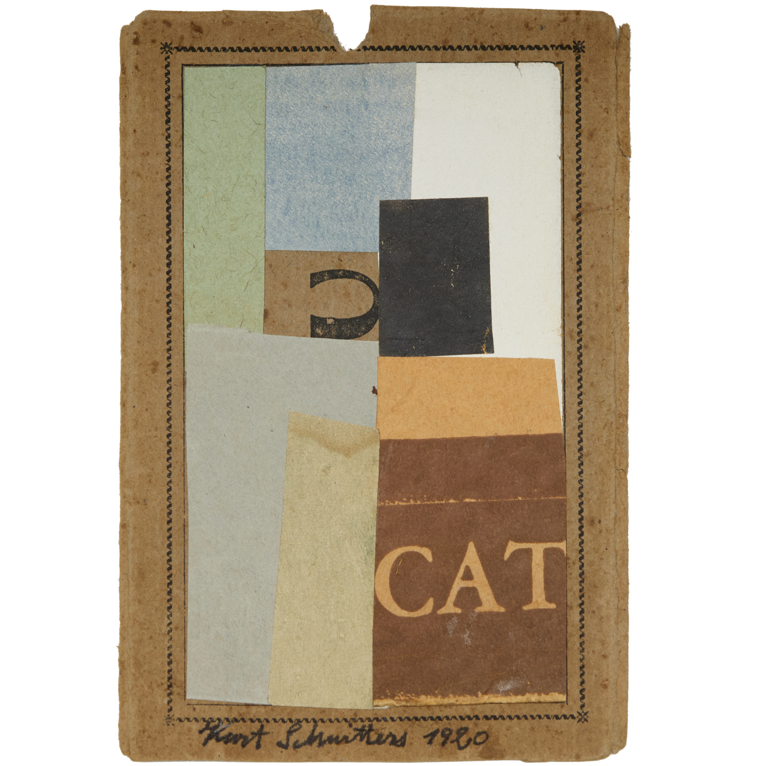 Appraisal: KURT SCHWITTERS MANNER COLLAGE DATED Manner of Kurt Schwitters German