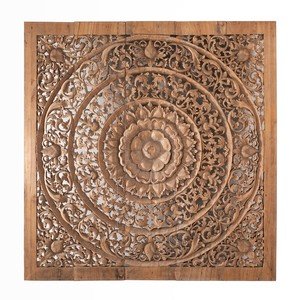 Appraisal: A Southeast Asian Carved Teakwood Mandala Panel th Century Height