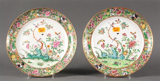 Appraisal: Pair of Chinese Export Famille Rose porcelain plates mid th