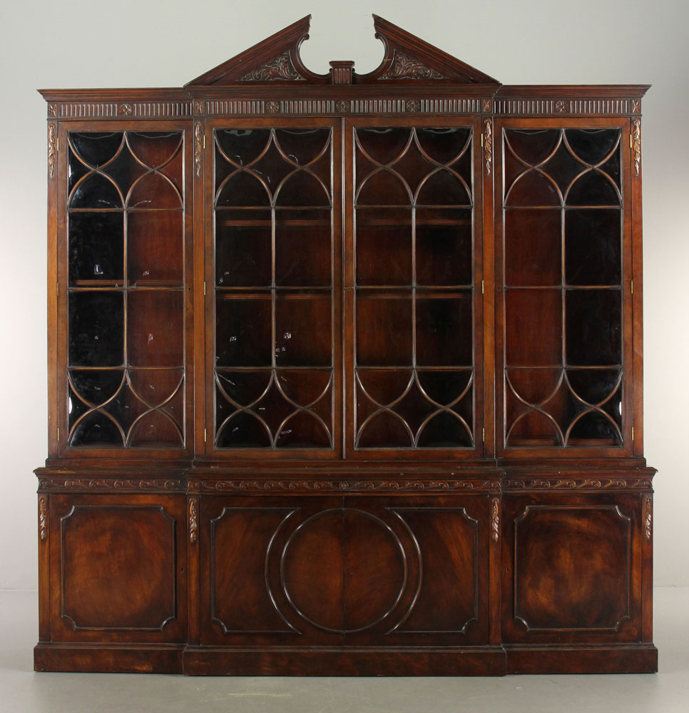 Appraisal: - Early th C Mahogany Breakfront Early th century breakfront