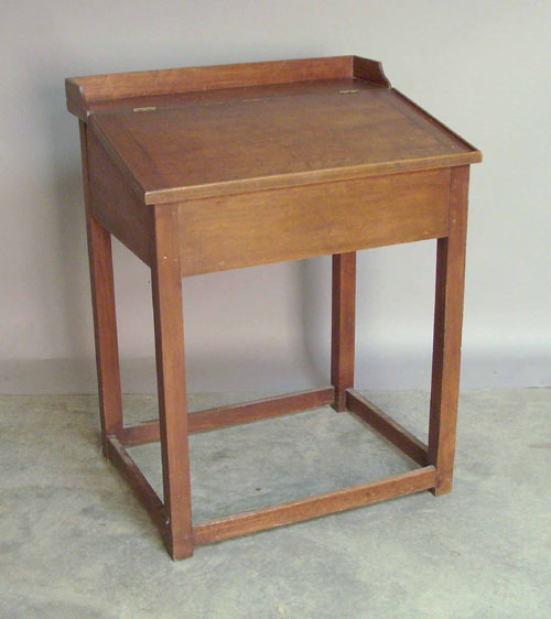 Appraisal: Pennsylvania walnut schoolmaster's desk th c h w