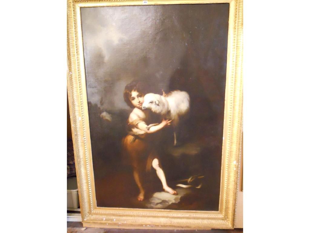 Appraisal: A substantial th century oil painting on canvas after Murillo