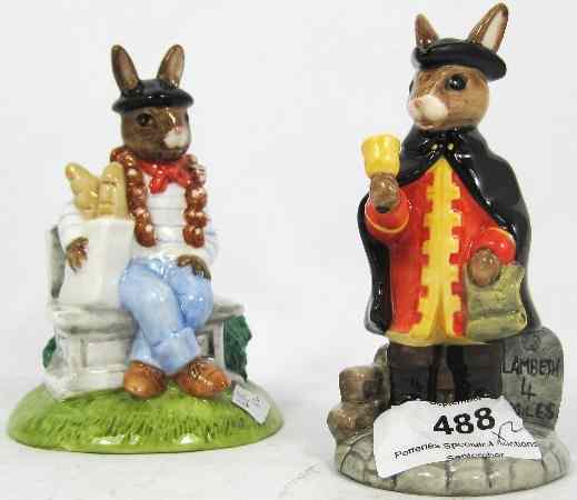 Appraisal: Royal Doulton Bunnykins figures Parisian Bunnykins DB And Town Crier