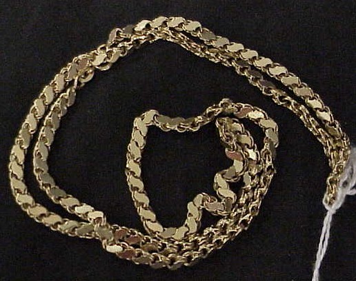 Appraisal: JEWELRY K D S-link chain mm wide inches long with