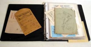 Appraisal: Original Drawings Sketches ALBERT STERNER EPHEMERA Vintage American Art Correspondence