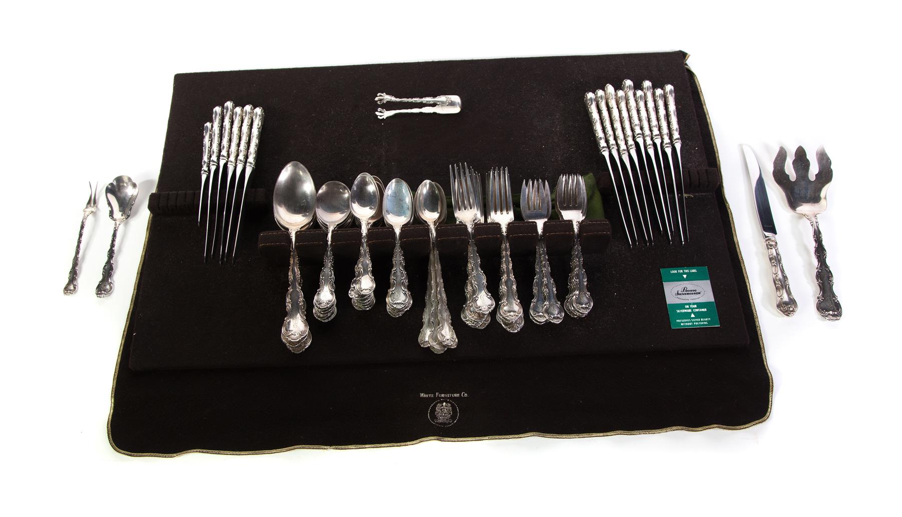 Appraisal: SET OF GORHAM STERLING STRASBOURG PATTERN FLATWARE American patented with