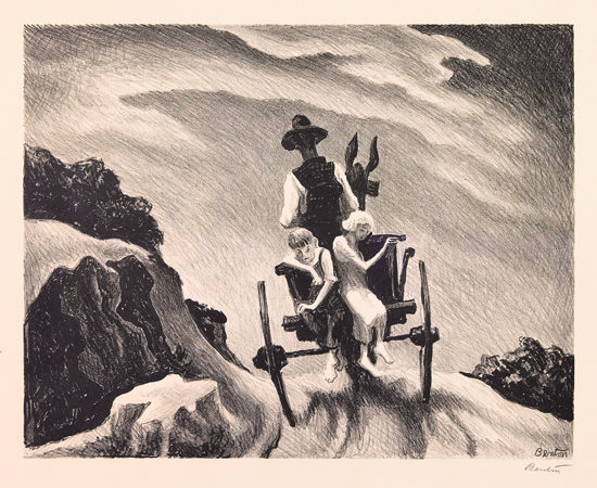 Appraisal: THOMAS HART BENTON Goin' Home Lithograph x mm x inches