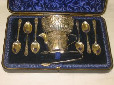 Appraisal: A VICTORIAN SUGAR AND CREAM SET of fluted form with