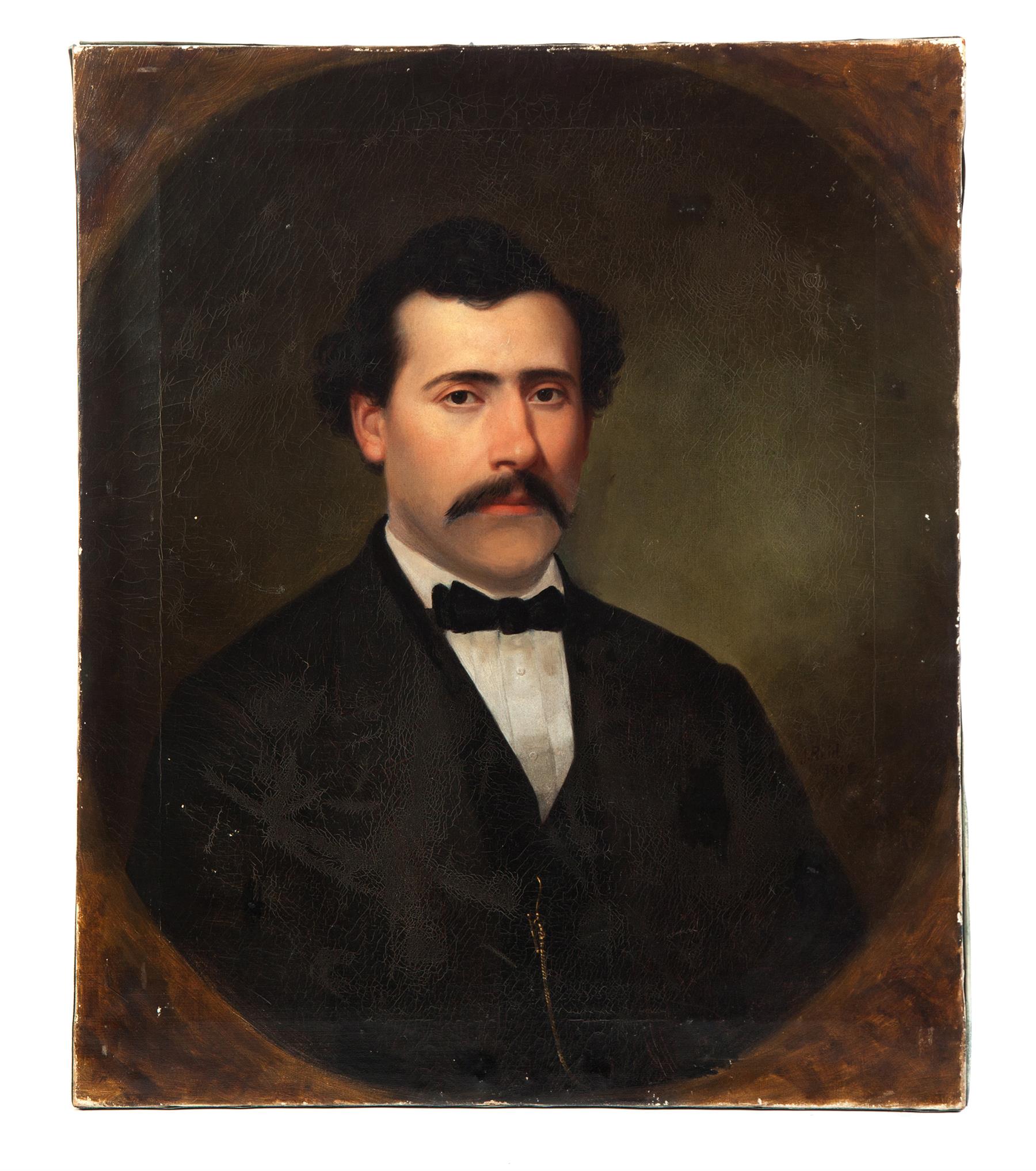 Appraisal: PORTRAIT OF A MAN BY JAMES REID LAMBDIN PENNSYLVANIA -