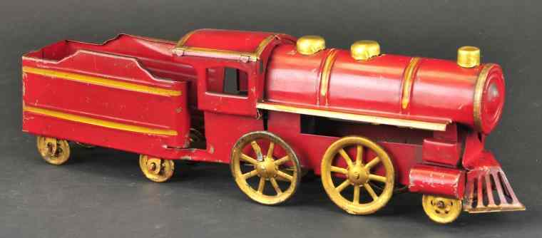 Appraisal: HILLCLIMBER LOCOMOTIVE Pressed steel painted in red overall gold striping