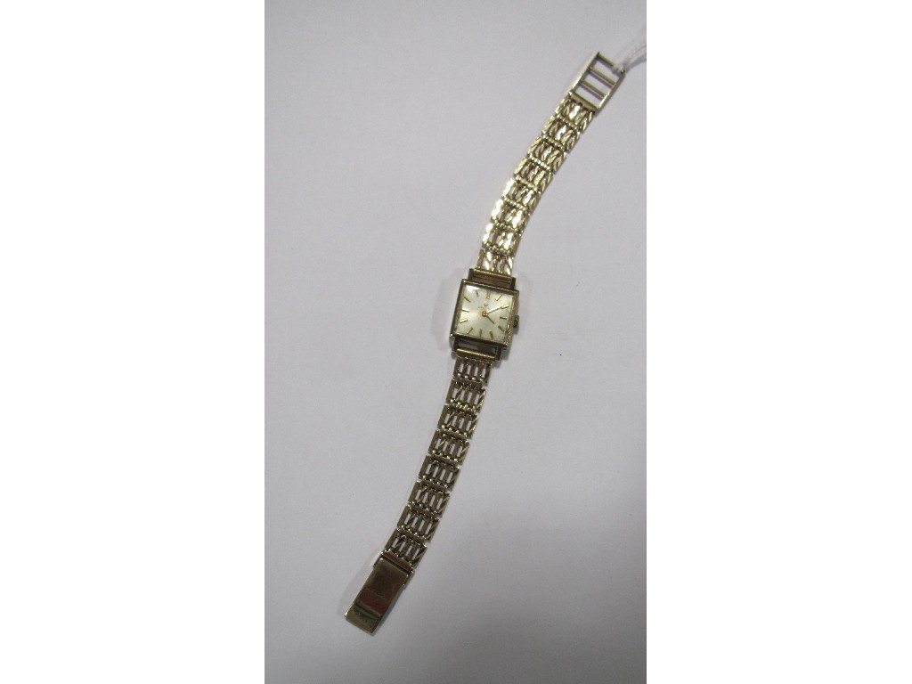 Appraisal: Ladies ct gold cased Certina wrist watch with square silvered