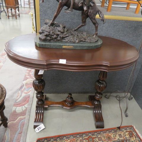 Appraisal: Antique Library Table turtle top