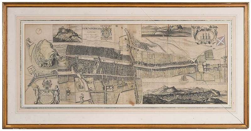 Appraisal: Frederik de Wit Map of Edinburgh The Plan of Edenburgh