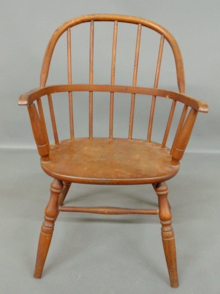 Appraisal: - Child s sack-back Windsor style maple armchair h x