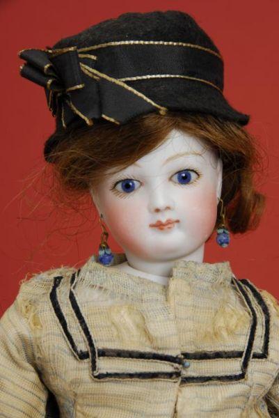 Appraisal: All Original French Fashion Doll France ca unmarked pale pressed