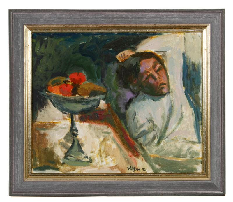 Appraisal: - Portrait O P Signed Wolfson portrait of a figure