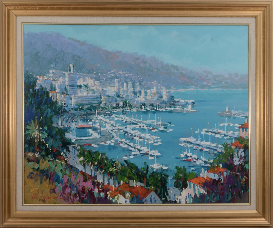 Appraisal: HALLAM Kerry British - Monte Carlo Oil Canvas '' x