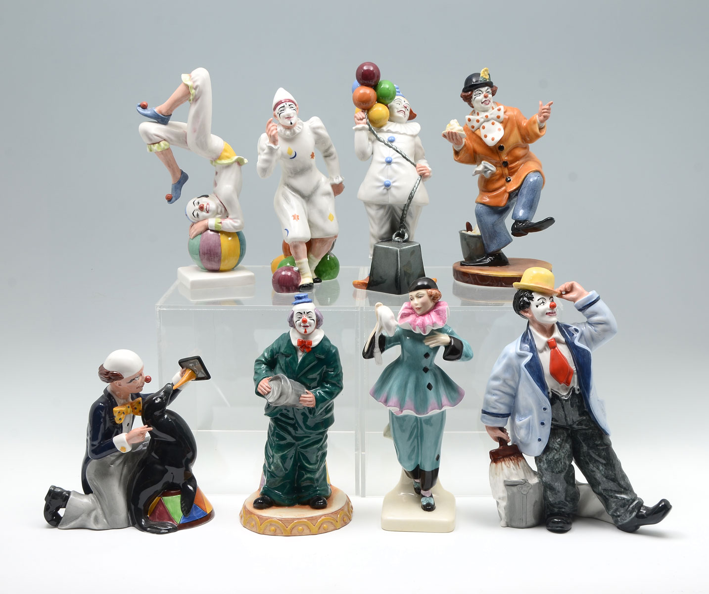 Appraisal: PC ROYAL DOULTON FIGURES ''Tumbling'' HN ''The Joker'' HN ''Balloon