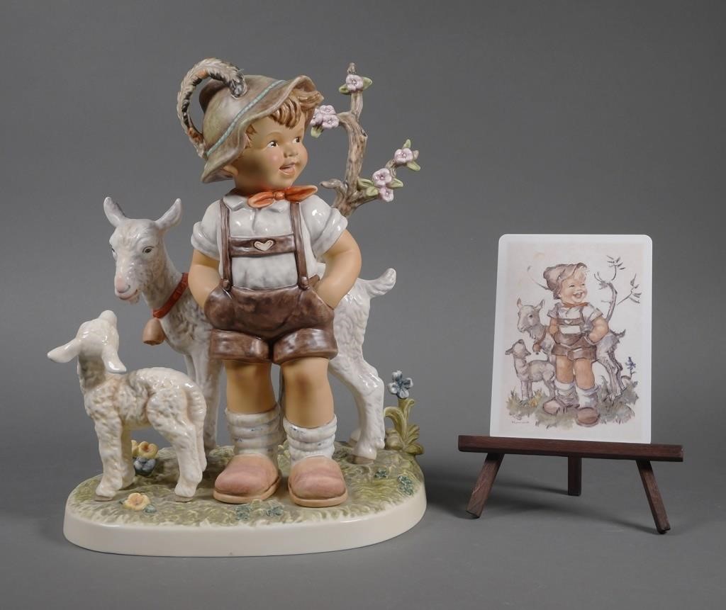 Appraisal: Hummel Little Goat Herder This piece is a jumbo edition