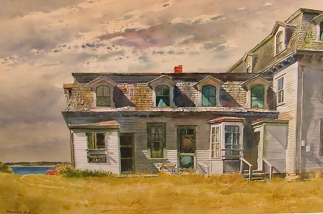 Appraisal: The Shamrock Block Island Rhode Island watercolor x sight SLL