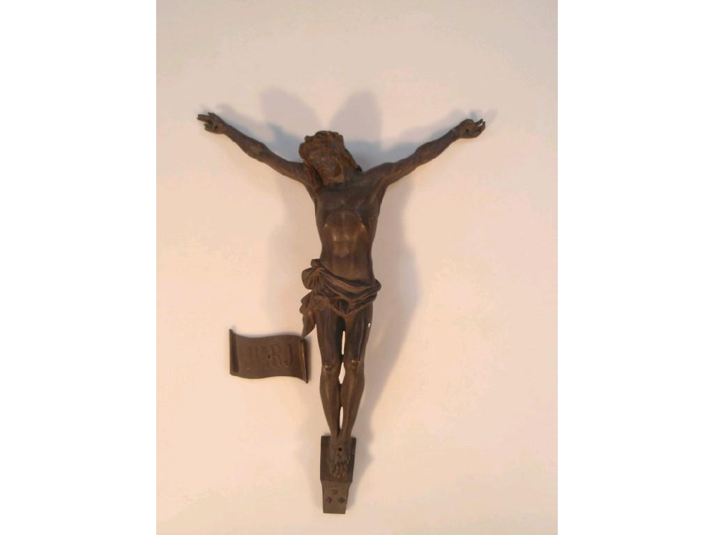 Appraisal: A thC bronze figure of Christ previously on a cross