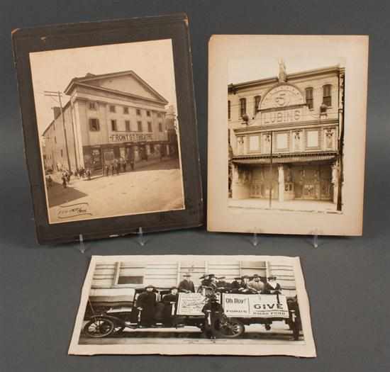 Appraisal: Photography Three vintage prints associated with Baltimore theatres including the