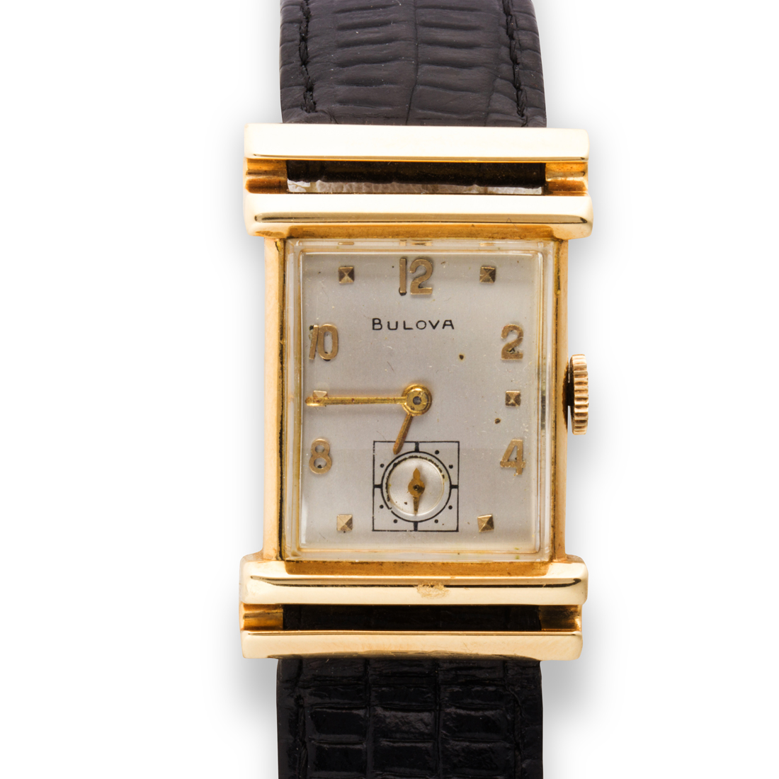 Appraisal: A FOURTEEN KARAT GOLD WRISTWATCH BULOVA A fourteen karat gold