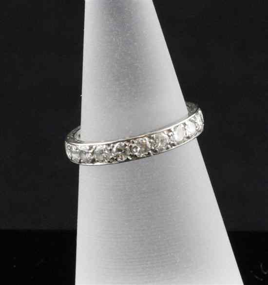 Appraisal: An ct white gold and diamond eternity ring size J