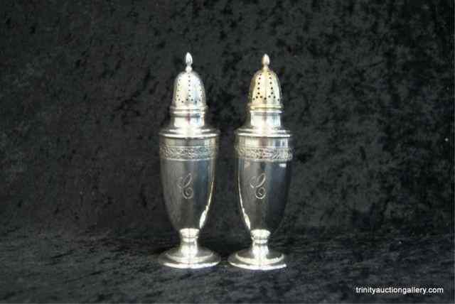 Appraisal: Sterling Towle Virginia Carvel Salt Pepper SetIs a matching numbered