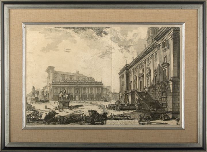 Appraisal: Francesco Piranesi Italian born ca - Veduta della Piazza del