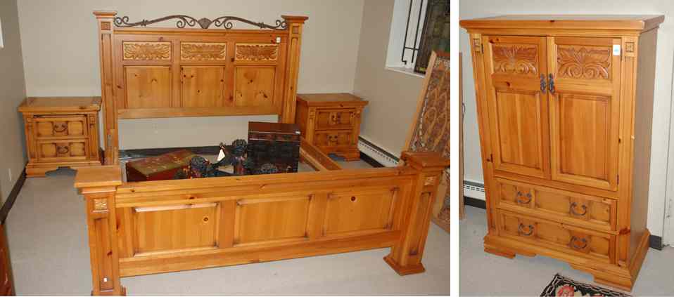 Appraisal: FOUR-PIECE PINE BEDROOM SET Broyhill Furniture Co recent the set