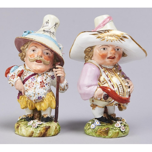 Appraisal: Two Derby figures of Mansion House Dwarves c richly decorated