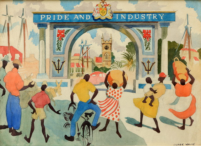 Appraisal: Clare White British - Pride and Industry - Bridgetown Barbadossigned